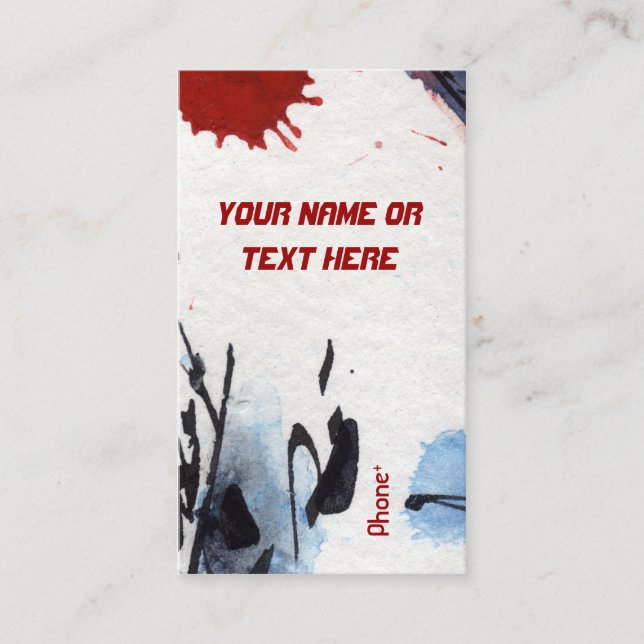 Maßgeschneiderte, ungewöhnliche Abstrakte Visitenk Visitenkarte (Vorderseite)