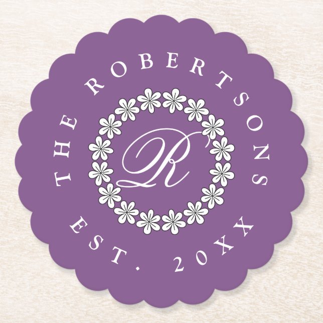 Maßgeschneiderte Untersetzer für Hochzeitskalotten (Vorderseite)