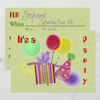 Maßgeschneiderte Ur-Party Einladung