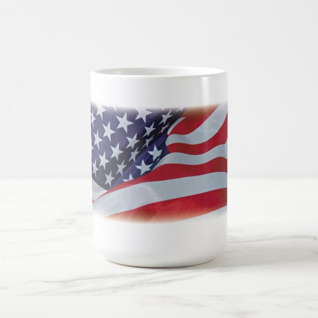 Maßgeschneiderte US-Flagge und -Land, die ich Lieb Kaffeetasse (Mittel)