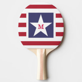 Maßgeschneiderte US Flagge USA Momogram Tischtennis Schläger