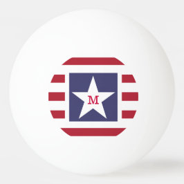 Maßgeschneiderte US Flagge USA Momogram Tischtennisball