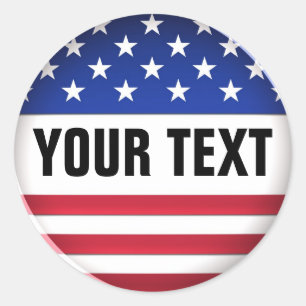 Maßgeschneiderte USA-Aufkleber Runder Aufkleber