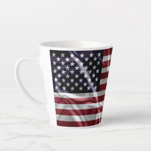Maßgeschneiderte USA-Flagge, Red White Stripes Sta Milchtasse