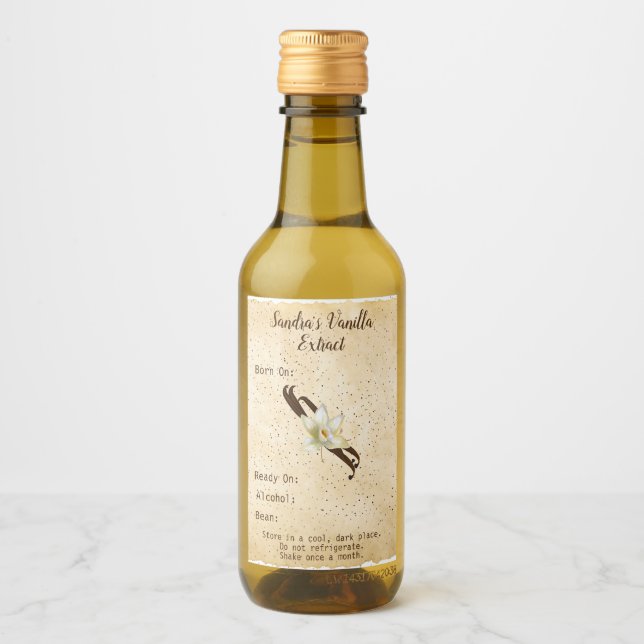 Maßgeschneiderte Vanilla Extract Flasche Etikett (Vorderseite)