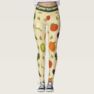 Maßgeschneiderte Veggie-Muster-Leggings - Whimsica Leggings
