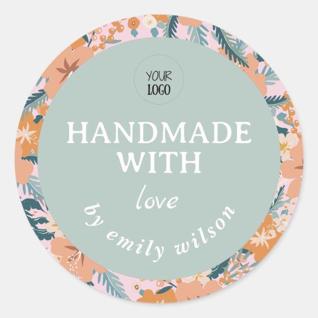 Maßgeschneiderte Verpackung für Wasserfarben und H Runder Aufkleber (Vorderseite)