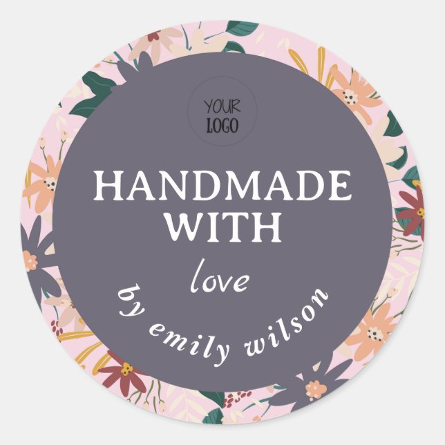 Maßgeschneiderte Verpackung für Wasserfarben und H Runder Aufkleber (Vorderseite)