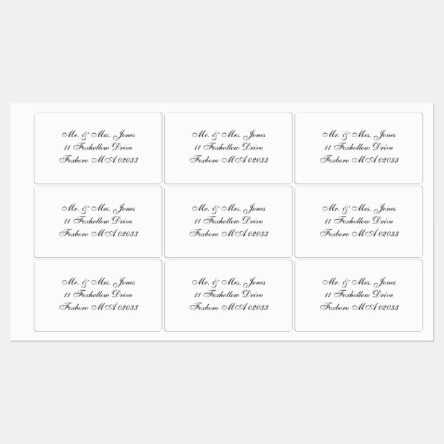 Maßgeschneiderte Versandmarken Etiketten (Blatt)