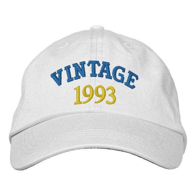 Maßgeschneiderte, Vintag bestickte Baseballkappe (Vorderseite)