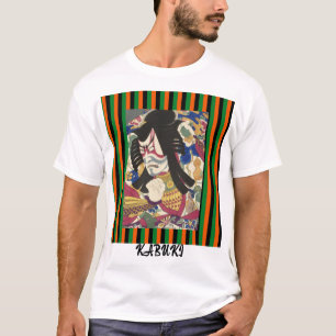 Maßgeschneiderte Vintage Ästhetik Japanisch Kabuki T-Shirt