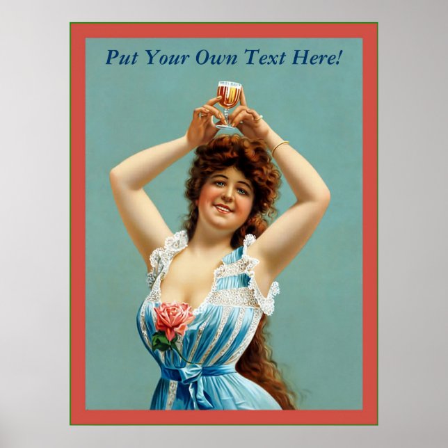 Maßgeschneiderte Vintage Bierwerbung Poster (Vorne)