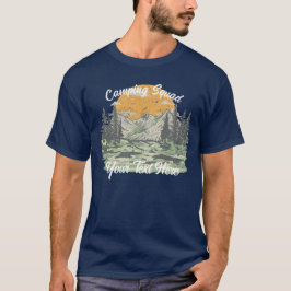 Maßgeschneiderte Vintage Moderne Camping Wanderfam T-Shirt