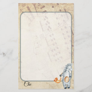 Maßgeschneiderte Vintage Musical Stationery Briefpapier