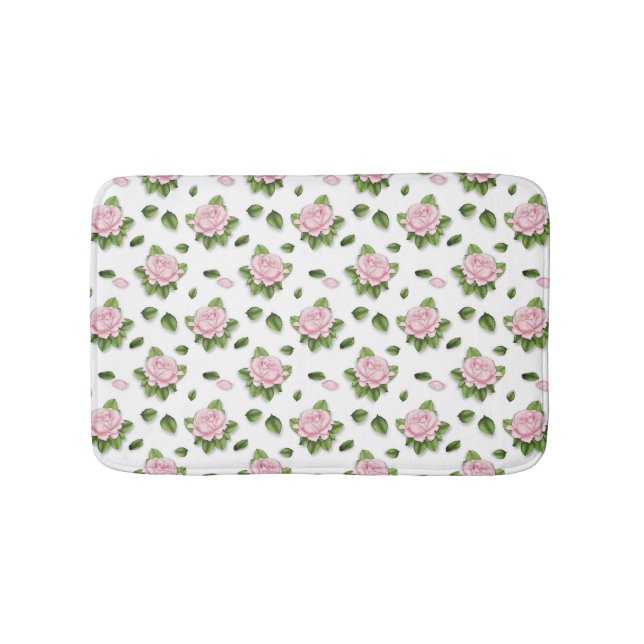 Maßgeschneiderte Vintage Rose Badematte (Vorderseite)