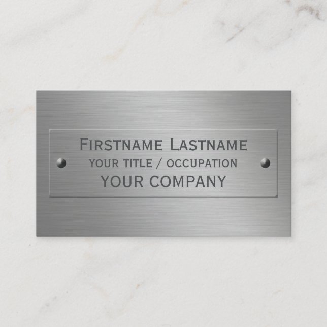 Maßgeschneiderte Visitenkarten für Metal Look Visitenkarte (Vorderseite)