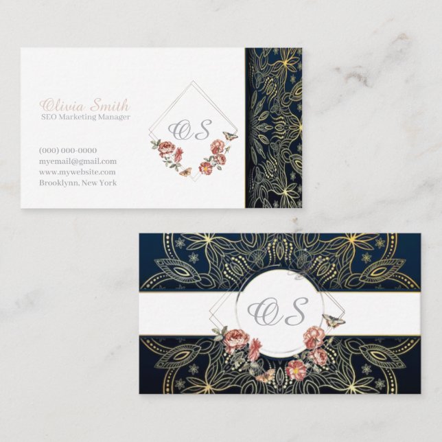 Maßgeschneiderte Vorlage 13 Visitenkarte (Vorne/Hinten)