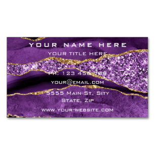 Maßgeschneiderte Vorlage für Lila Magnetkarten für Magnetische Visitenkarte