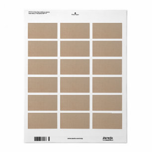 Maßgeschneiderte Vorlage für Papierblöcke in rusti Adressaufkleber