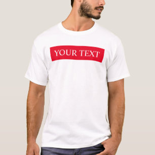 Maßgeschneiderte Vorlage Mens Modernes, rotes Weiß T-Shirt