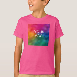 Maßgeschneiderte Vorlagenboys Kids Wow Pink T-Shirt