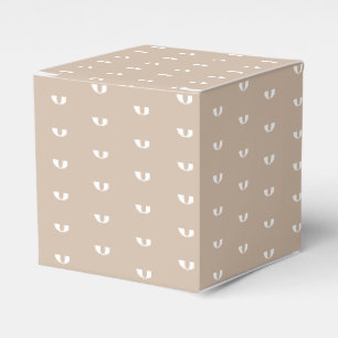 Maßgeschneiderte w/number, anfängliches beige-weiß geschenkschachtel