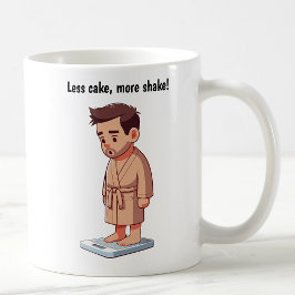 Maßgeschneiderte Waage für das Gewicht des Cartoon Kaffeetasse