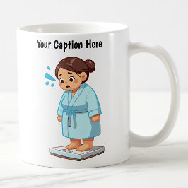 Maßgeschneiderte Waage für das Gewicht des Cartoon Kaffeetasse