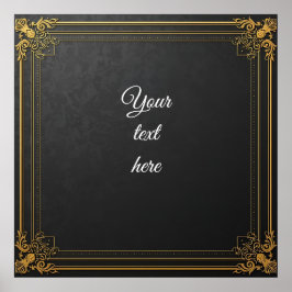 Maßgeschneiderte Wandkunst - Verzierter Goldrahmen Poster