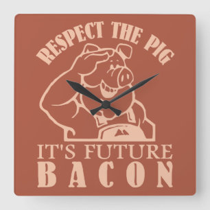 Maßgeschneiderte Wanduhr von SCHWEIN BIS BACON