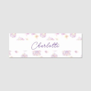 Maßgeschneiderte Wasserfarben-Blume Personalisiert Namensschild