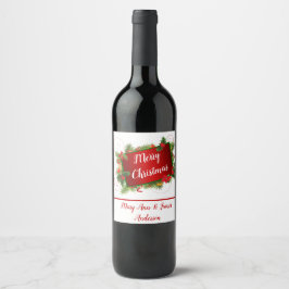 Maßgeschneiderte Weihnachten Weinetikett