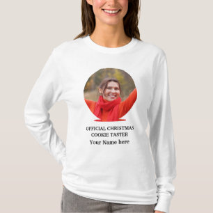 Maßgeschneiderte Weihnachts-Cookie Foto-Vorlage T- T-Shirt