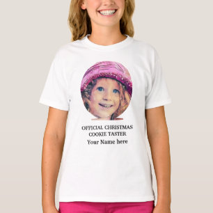 Maßgeschneiderte Weihnachts-Cookie Foto-Vorlage T- T-Shirt
