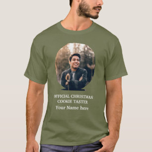 Maßgeschneiderte Weihnachts-Cookie Foto-Vorlage T- T-Shirt