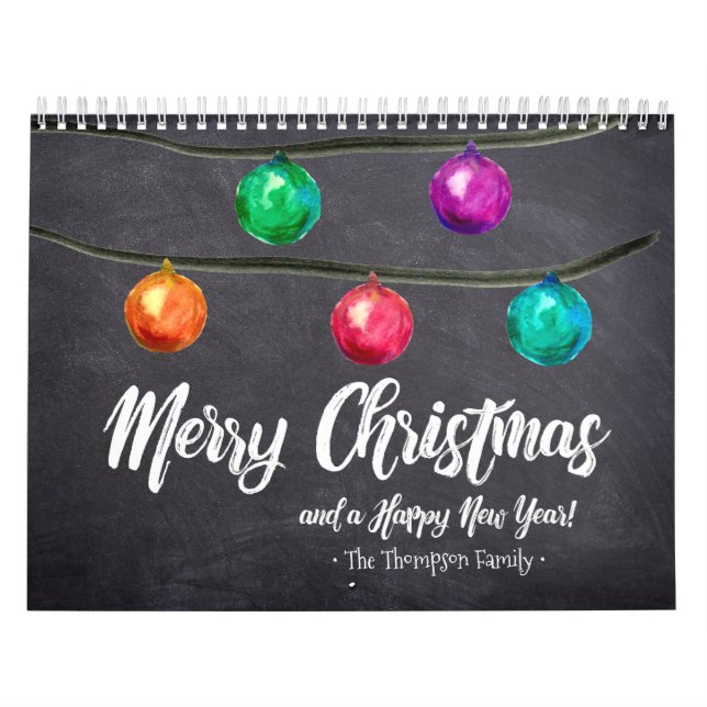 Maßgeschneiderte Weihnachtsfarbe Monatliche Fotos Kalender (Titelbild)