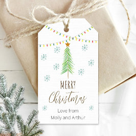 Maßgeschneiderte Weihnachtsmarke mit Weihnachtsbil Geschenkanhänger