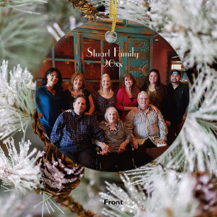 Maßgeschneiderte Weihnachtsschmuck auf zwei Seite