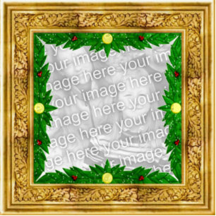 Maßgeschneiderte Weihnachtsschmuck im Golden Frame Freistehende Fotoskulptur