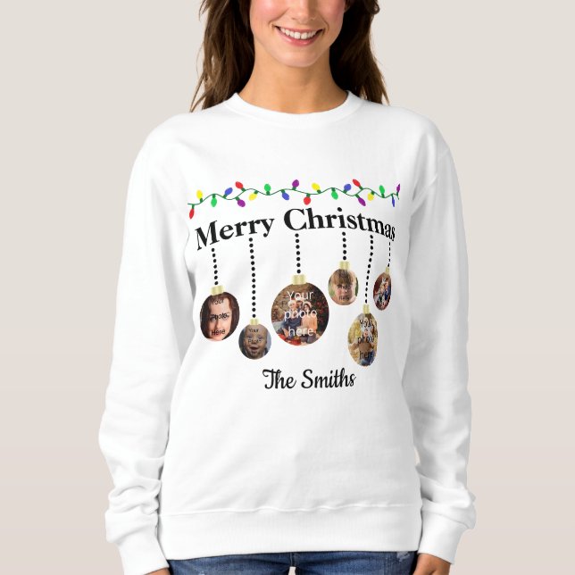 Maßgeschneiderte Weihnachtsschmuck Sweatshirt (Vorderseite)