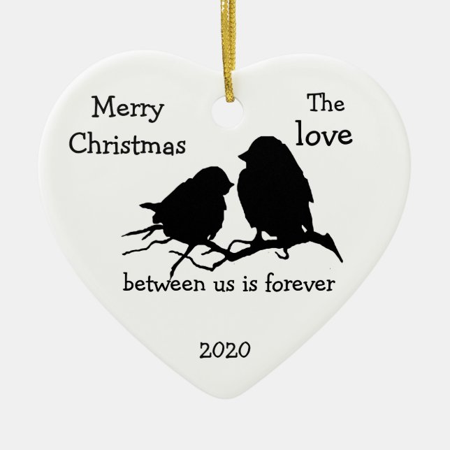 Maßgeschneiderte Weihnachtszeit-Liebe zwischen uns Keramik Ornament (Vorne)