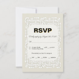 Maßgeschneiderte, weiße RSVP-Karte für Hochzeiten RSVP Karte