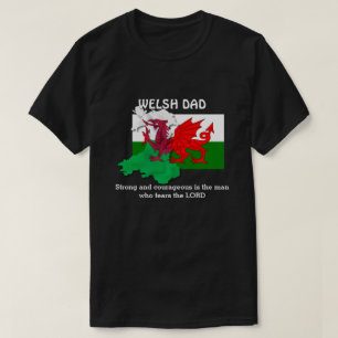 Maßgeschneiderte WELSH VATER Flag Wales T-Shirt