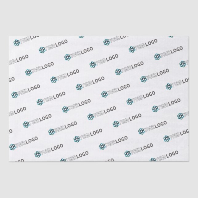 Maßgeschneiderte Werbefirmenlogo - weiße Verpackun Seidenpapier (Vorderseite)