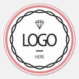 Maßgeschneiderte Werbegestaltung Rose Powder Frame Runder Aufkleber