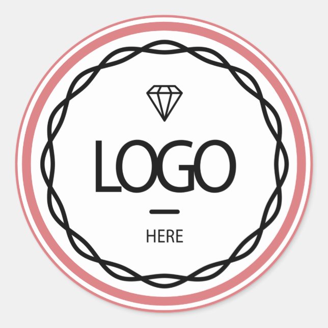 Maßgeschneiderte Werbegestaltung Rose Powder Frame Runder Aufkleber (Vorderseite)