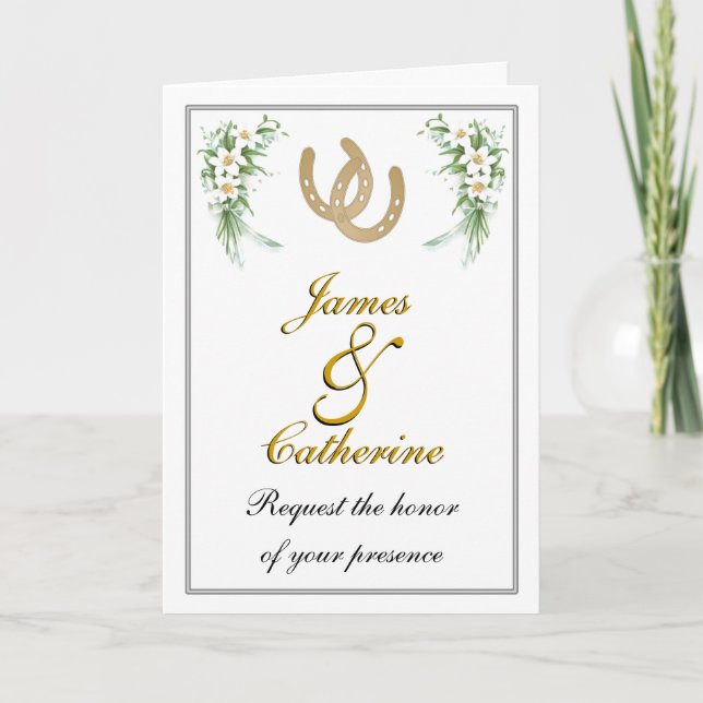 Maßgeschneiderte Western-Hochzeitkarten Einladung (Vorderseite)