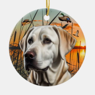Maßgeschneiderte White Labrador Ornament