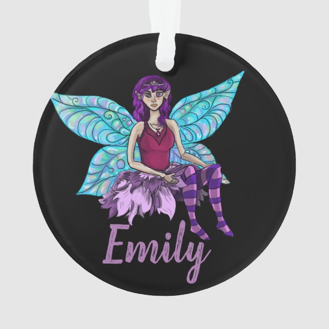 Maßgeschneiderte Winged Pixie Ornament (Rückseite)