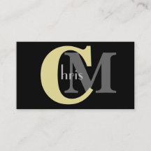 Maßgeschneiderte Yellow Monogram Business Cards